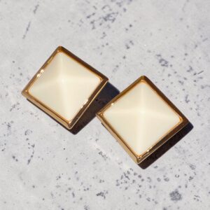 Pendientes retro marfil