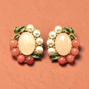 Pendientes retro flor